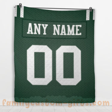 Custom Premium Quilt Blanket New York Jersey American Football Personalized Quilt Gifts for Her & Him
